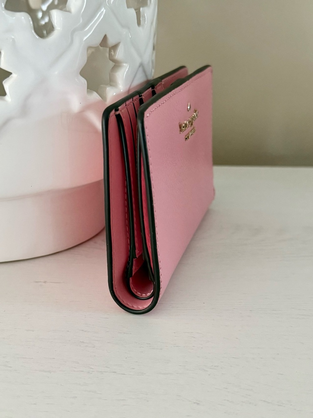 Kate Spade Pink Pebbled Leather Slim Wallet - Picture 4 of 7